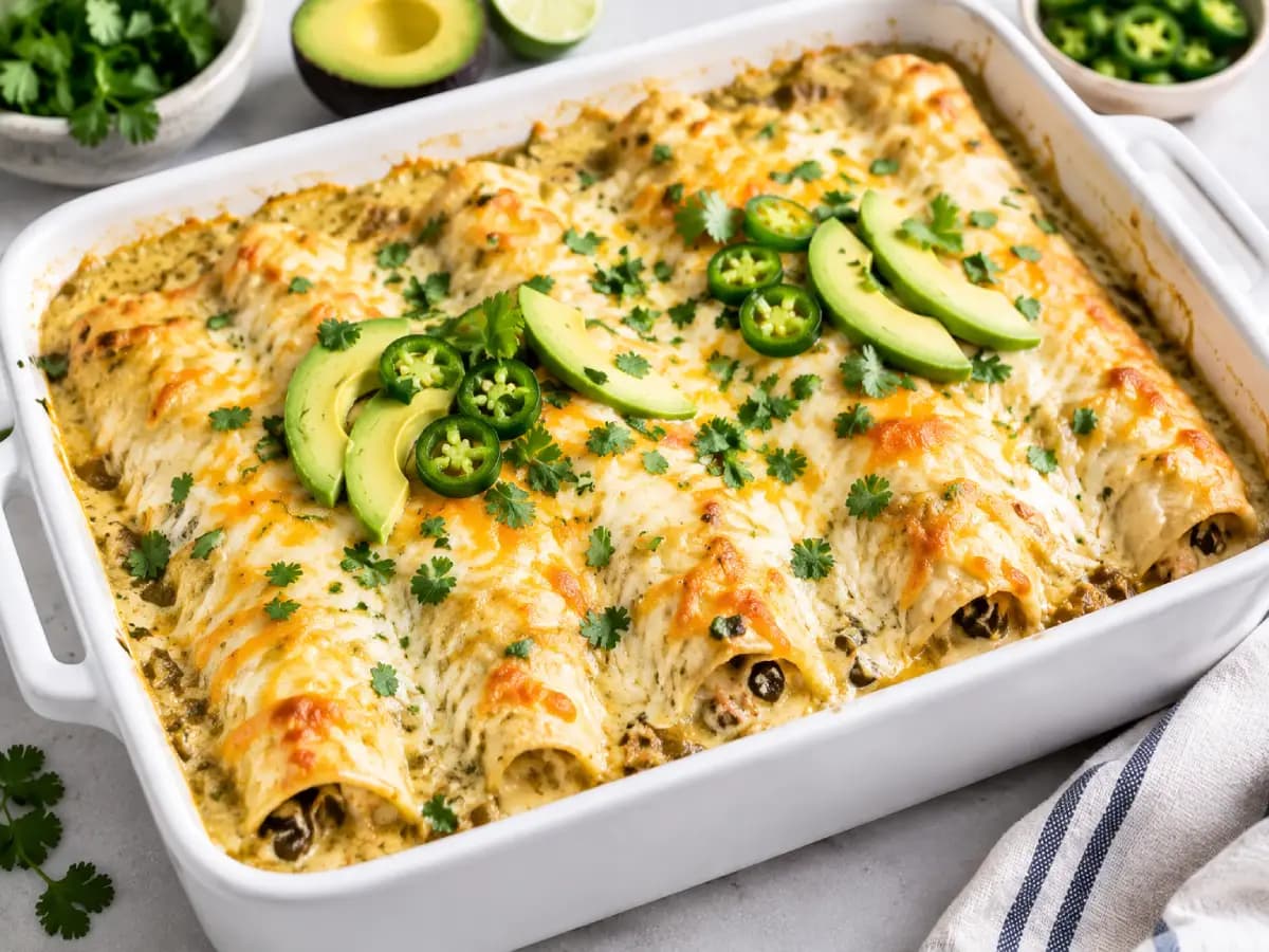 Green Chile Chicken Enchiladas