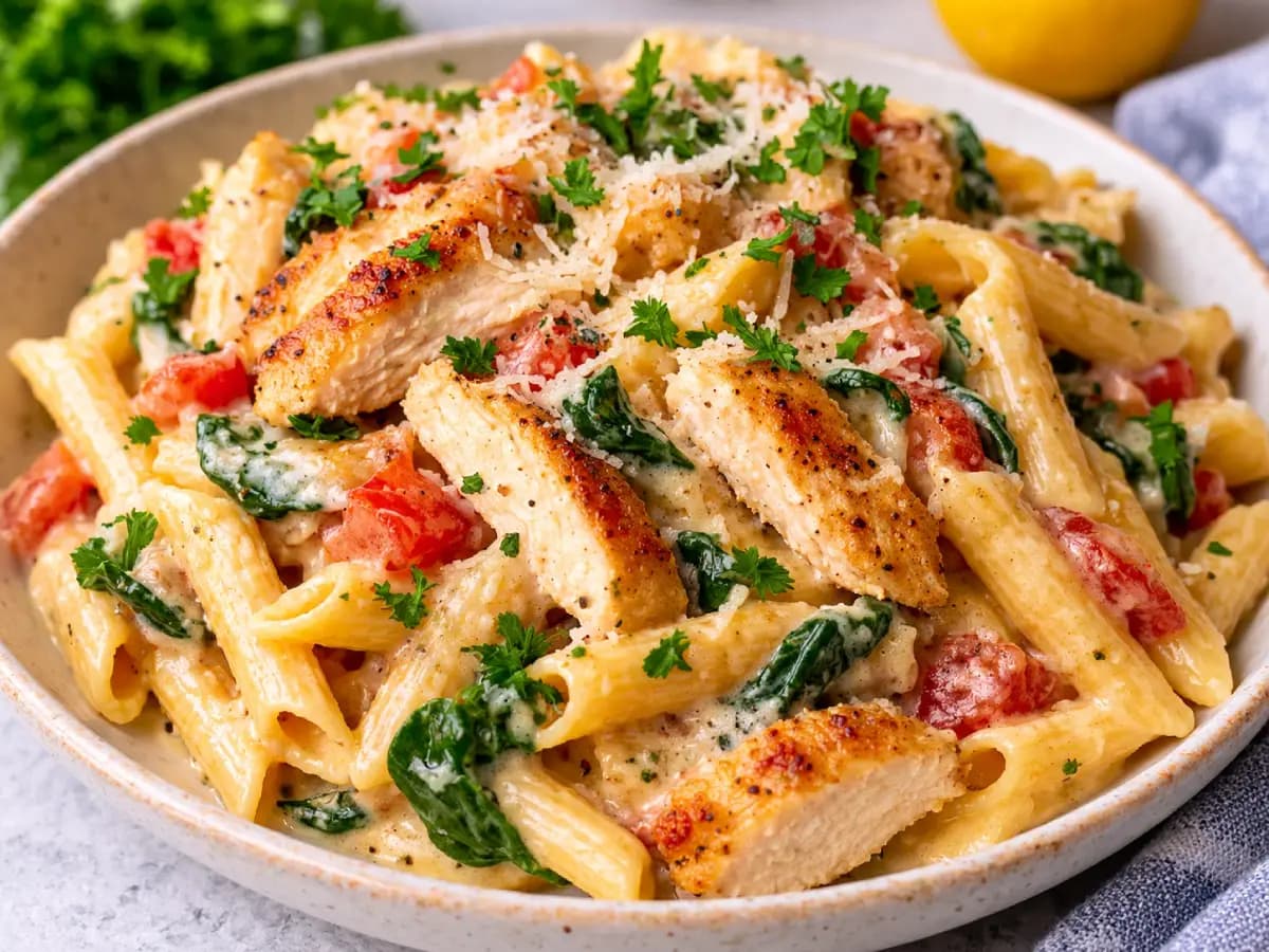 Creamy Garlic Chicken Pasta