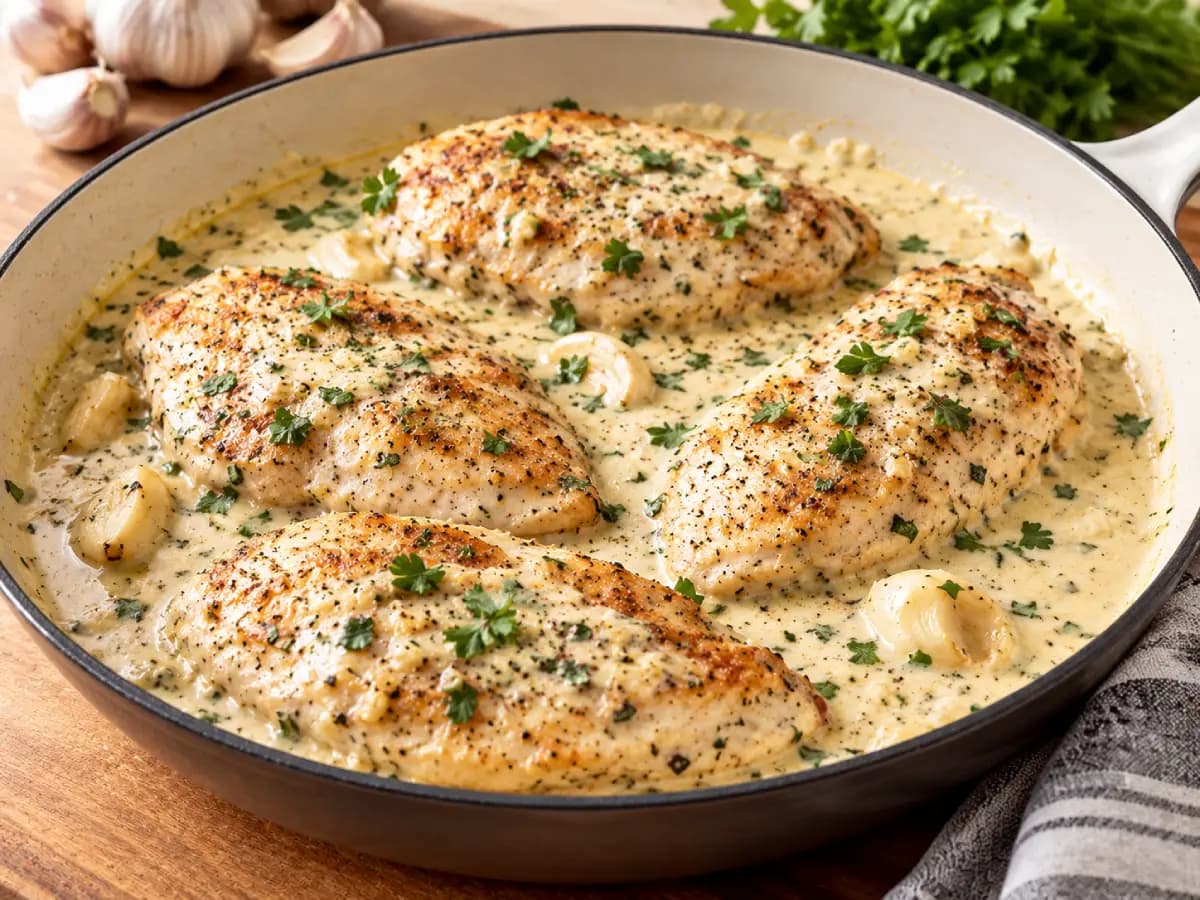 creamy garlic chicken