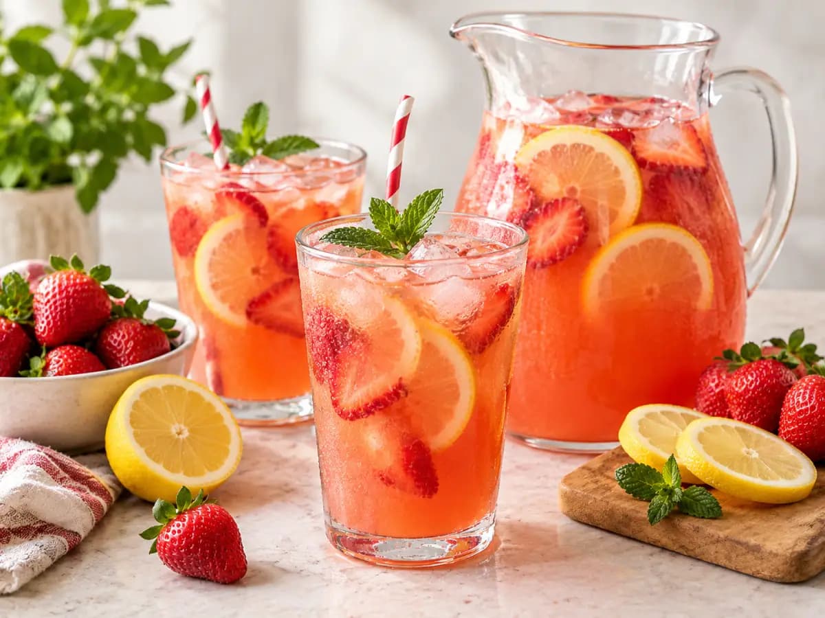 homemade strawberry lemonade
