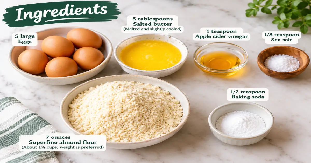 Almond Flour Recipe Ingredients Flat Lay