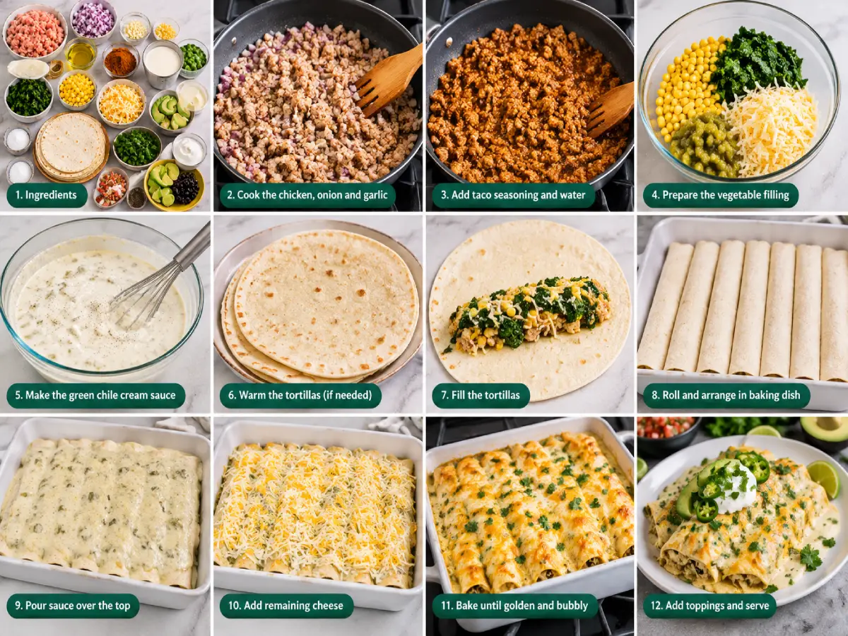 Green Chile Chicken Enchilada Storyboard