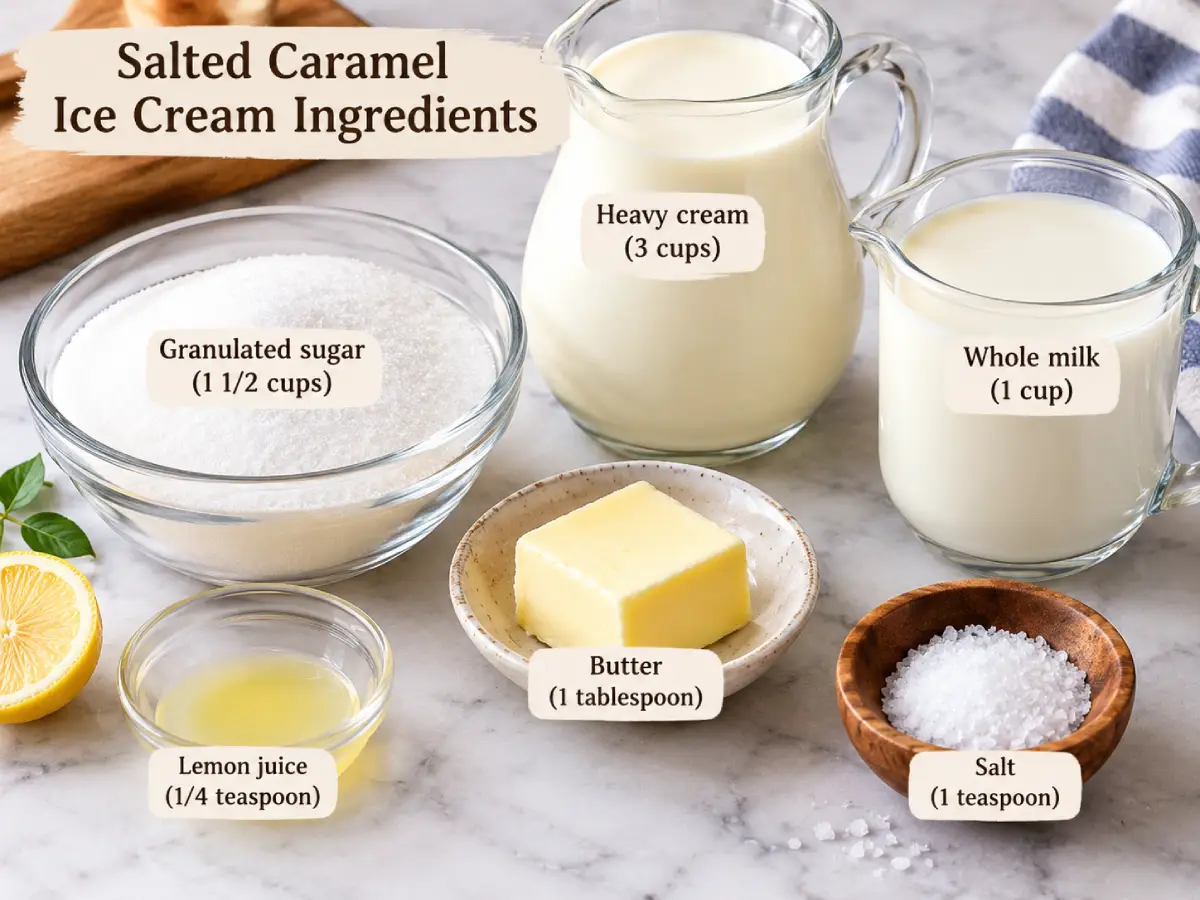 Salted Caramel Ice Cream Ingredients