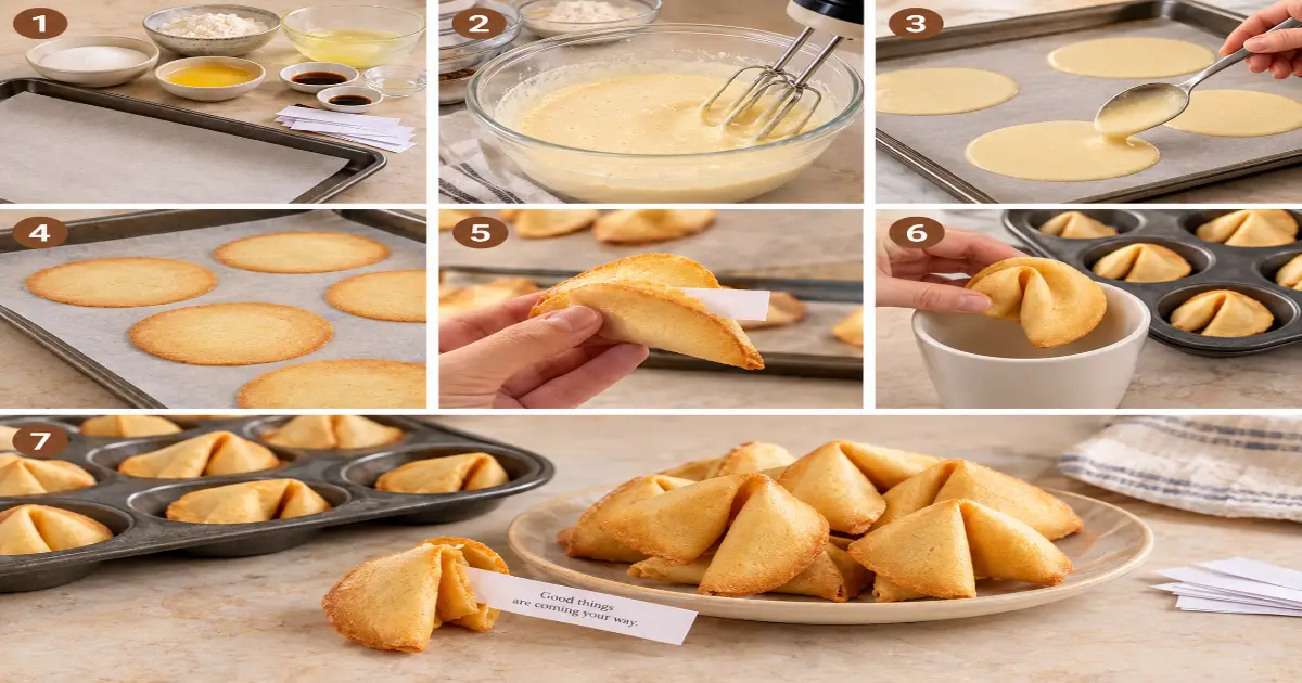 Step by Step Fortune Cookie Recipe